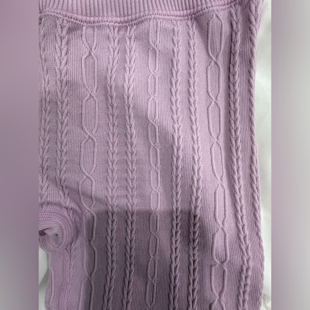 Alo Yoga Cable Knit Leggings Lilac Purple High-Waist Size S - Picture 5 of 5
